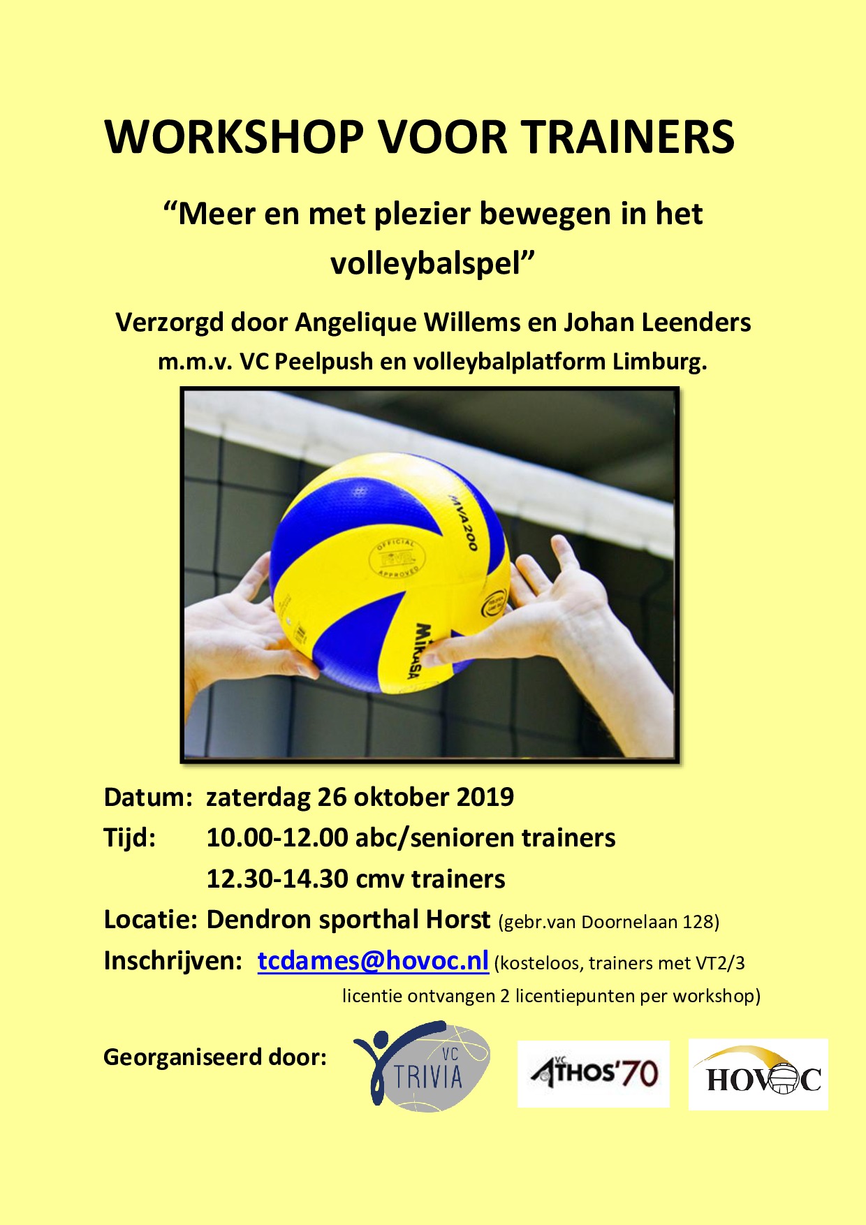 Trainersclinic Johan Leenders en Angelique Willems